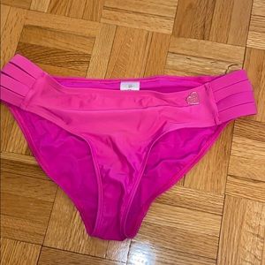 Bright pink bikini bottoms